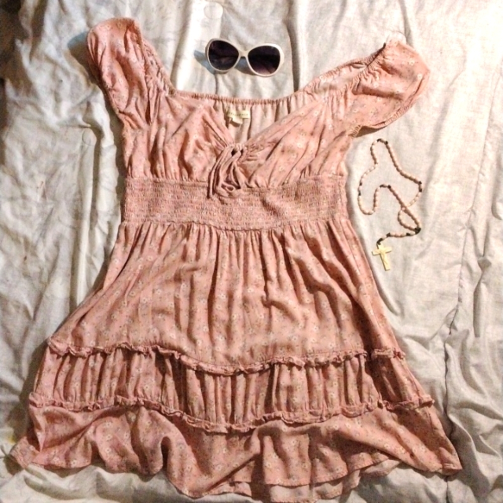 Pink Floral Aéropostale Midi Dress